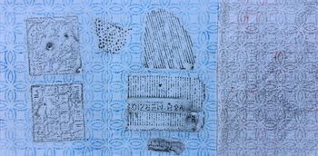 15.12.2017 Verschiedene Oberflächen - various surfaces - surfaces différentes - różne powierzchnie Matthias Harnisch - Frottage du jour