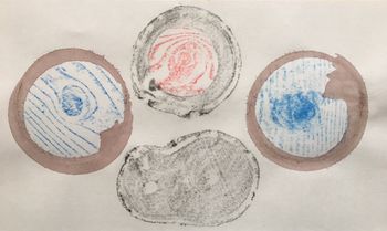 21.02.2017 Verschiedene Oberflächen - various surfaces - surfaces différentes - różne powierzchnie Matthias Harnisch - Frottage du jour