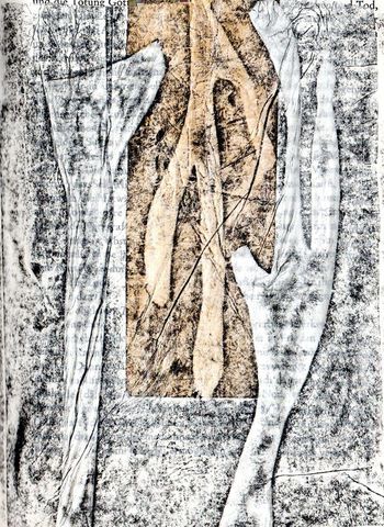 11.09.2022 Papier - paper - papier - papier Matthias Harnisch * Frottage du jour