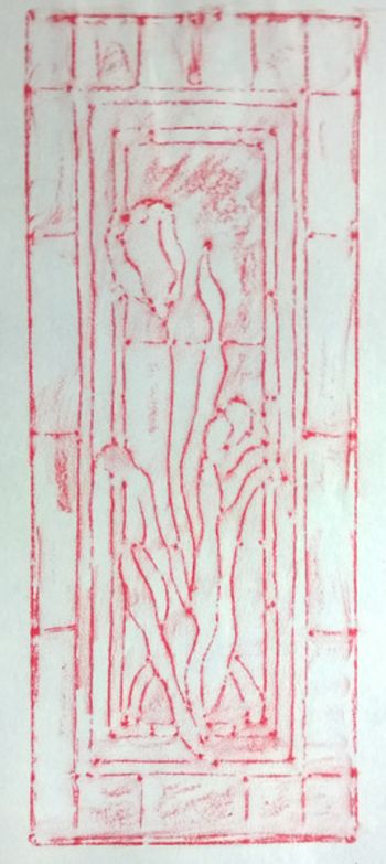 16.11.2016 Fensterglas - windowpane - verre à vitres - szkło okienne Matthias Harnisch - Frottage du jour