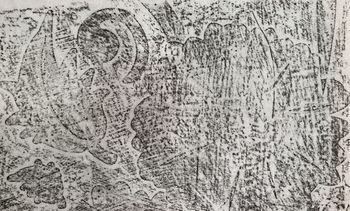 29.10.2022 Papier/Wand - paper/wall - papier/mur - papier/ściana Matthias Harnisch * Frottage du jour