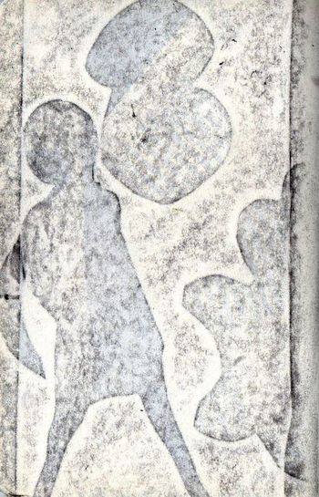 03.03.2024 Papier - paper - papier - papier Matthias Harnisch * Frottage du jour