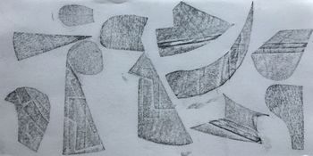 23.03.2021 Pappe/Papier/Tesafim - cardboard/paper/adhesive tape - carton/papier/ruban adhésif - karton/papier/taśma klejąca Matthias Harnisch * Frottage du jour