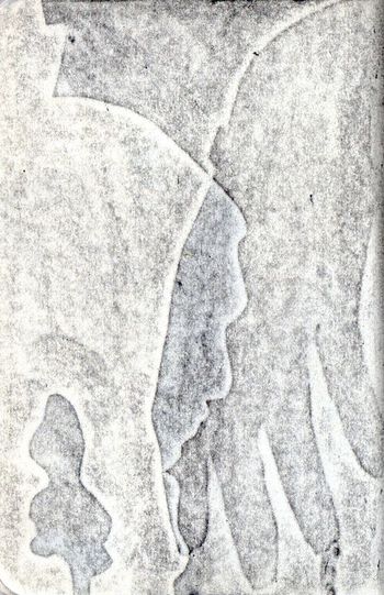 04.02.2024 Papier - paper - papier - papier Matthias Harnisch * Frottage du jour