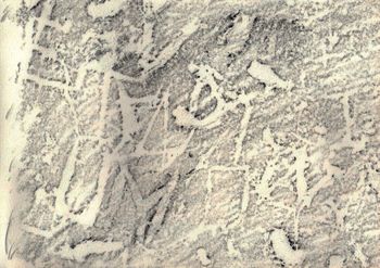 13.12.2024 Kalkstein - limestone - pierre à chaux - wapień Matthias Harnisch * Frottage du jour