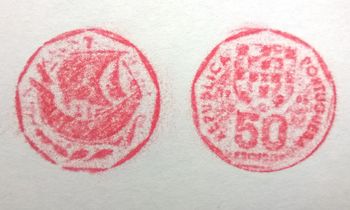 22.11.2016 Geldstücke - coins - pièces de monnaie - monety Matthias Harnisch - Frottage du jour