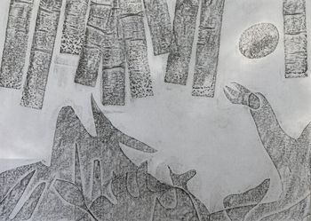 10.08.2022 Papier - paper - papier - papier Matthias Harnisch * Frottage du jour