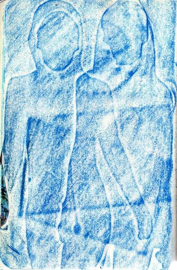 11.03.2024 Papier - paper - papier - papier Matthias Harnisch * Frottage du jour