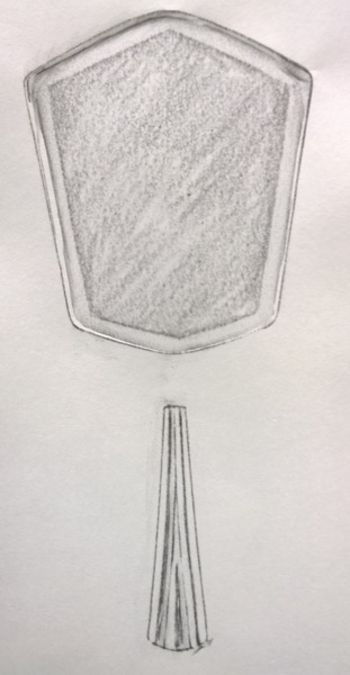 17.08.2016 Handspiegel - hand mirror - miroir à main - lusterko Matthias Harnisch - Frottage du jour