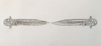 13.06.2020 Messerklinge - knife blade - lame de couteau - ostrze noża Matthias Harnisch * Frottage du jour