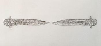 13.06.2020  Messerklinge - knife blade - lame de couteau - ostrze noża Matthias Harnisch * Frottage du jour