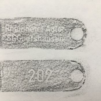 27.08.2017 Schlüsselanhänger - key fob - porte-clès - breloczek do kluczy Matthias Harnisch - Frottage du jour