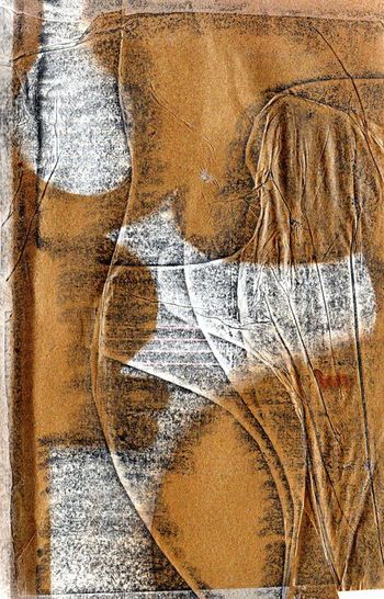 12.09.2022 Papier - paper - papier - papier Matthias Harnisch * Frottage du jour