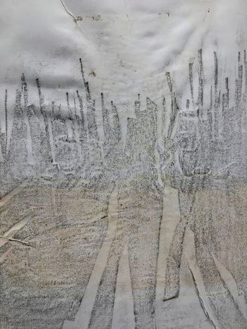 14.05.2022 Papier - paper - papier - papier Matthias Harnisch * Frottage du jour
