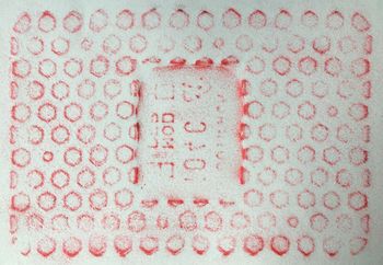 02.11.2019  Kunststoff - synthetic material - matière plastique - tworzywo Matthias Harnisch * Frottage du jour