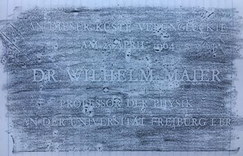 16.08.2017 Gedenktafel - commemorative plaque - plaque commémorative - tablica pamiątkowa Matthias Harnisch - Frottage du jour