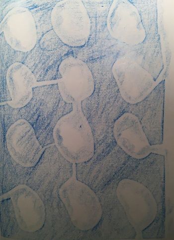 27.01.2022 Papier - paper - papier - papier Matthias Harnisch * Frottage du jour
