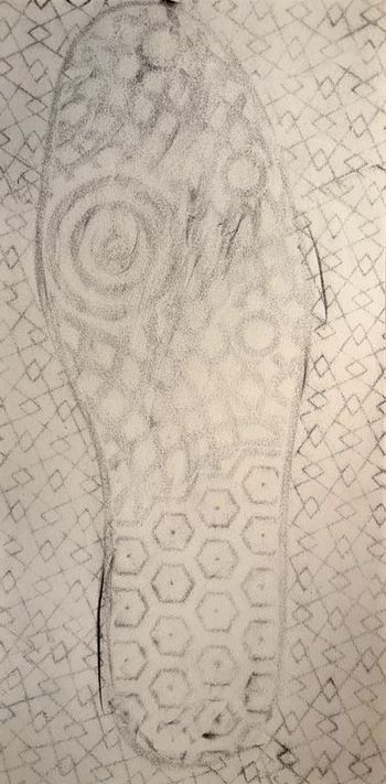 27.12.2025 Schuhsohle - shoe sole - semelle - podeszwa Matthias Harnisch * Frottage du jour