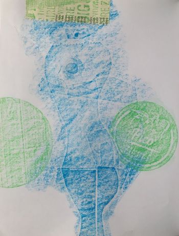 17.02.2021 Verschiedene Oberflächen - various surfaces - surfaces différentes - różne powierzchnie Matthias Harnisch * Frottage du jour