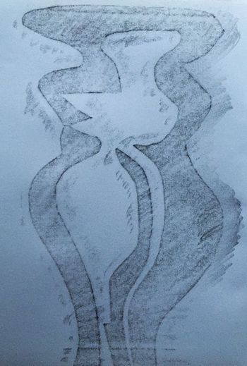 15.01.2021 Papier - paper - papier - papier Matthias Harnisch * Frottage du jour