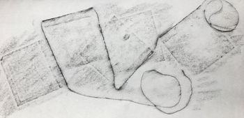 13.12.2020 Papier/Schnur - paper/string- papier/ficelle - papier/sznurek Matthias Harnisch * Frottage du jour