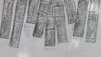 07.08.2022 Papier - paper - papier - papier Matthias Harnisch * Frottage du jour
