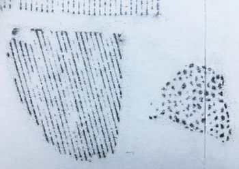 09.10.2017 Verschiedene Oberflächen - various surfaces - surfaces différentes - różne powierzchnie Matthias Harnisch - Frottage du jour