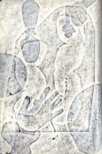 26.02.2024 Papier - paper - papier - papier Matthias Harnisch * Frottage du jour