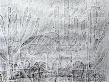 10.09.2022 Papier - paper - papier - papier Matthias Harnisch * Frottage du jour