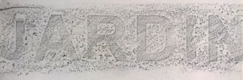 14.05.2016 Inschrift (Holz) - Inscription (wood) - inscription (bois) - inskrypcja (drewno) Matthias Harnisch - Frottage du jour