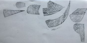 15.03.2021 Pappe/Papier - cardboard/paper - carton/papier - karton/papier Matthias Harnisch * Frottage du jour