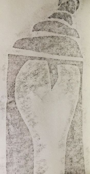 12.04.2022 Papier - paper - papier - papier Matthias Harnisch * Frottage du jour