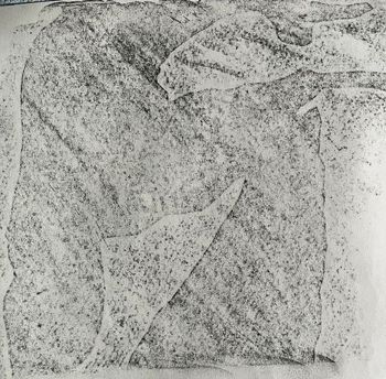 19.08.2023 Papier - paper - papier - papier Matthias Harnisch * Frottage du jour