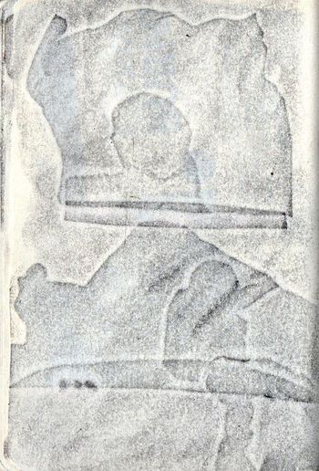 07.02.2024 Papier - paper - papier - papier Matthias Harnisch * Frottage du jour