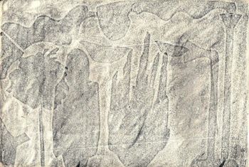 08.02.2025 Papier - paper - papier - papier Matthias Harnisch * Frottage du jour