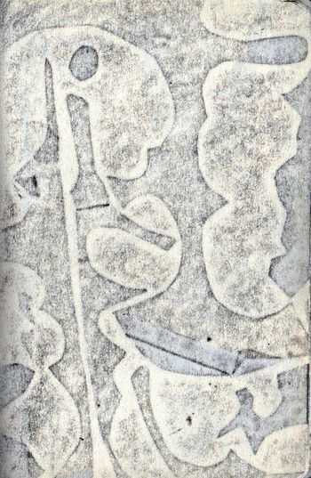 25.02.2024 Papier - paper - papier - papier Matthias Harnisch * Frottage du jour