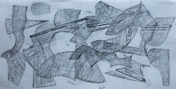 01.04.2021 Pappe/Papier/Tesafim - cardboard/paper/adhesive tape - carton/papier/ruban adhésif - karton/papier/taśma klejąca Matthias Harnisch * Frottage du jour