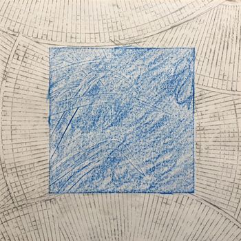16.02.2017 Metallplatte/Glasschale - metal plate/glass bowl - plaque en métal/coupe en verre - płyta metalowa/miska szklana Matthias Harnisch - Frottage du jour
